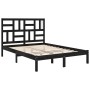 Estructura de cama de madera maciza negra 140x190 cm de vidaXL, Camas y somieres - Ref: Foro24-3105934, Precio: 153,54 €, Des...