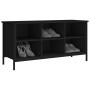 Mueble zapatero madera contrachapada negro 100x35x50 cm de vidaXL, Zapateros y organizadores de calzado - Ref: Foro24-831838,...