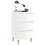 Nightstand wooden legs 2 pcs glossy white 40x35x69 cm by vidaXL, Nightstands - Ref: Foro24-805900, Price: 107,29 €, Discount: %