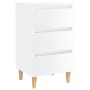 Nightstand wooden legs 2 pcs glossy white 40x35x69 cm by vidaXL, Nightstands - Ref: Foro24-805900, Price: 107,29 €, Discount: %