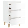 Nightstand wooden legs 2 pcs glossy white 40x35x69 cm by vidaXL, Nightstands - Ref: Foro24-805900, Price: 107,29 €, Discount: %