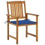 Garden chairs with cushions, 2 units, solid acacia wood by vidaXL, Garden chairs - Ref: Foro24-3061187, Price: 150,89 €, Disc...