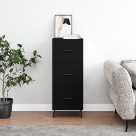 Black plywood sideboard 34.5x34x90 cm by vidaXL, Sideboards - Ref: Foro24-828621, Price: 72,99 €, Discount: %