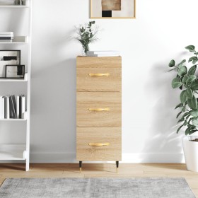 Plywood oak Sonoma color sideboard 34.5x34x90 cm by vidaXL, Sideboards - Ref: Foro24-828583, Price: 65,99 €, Discount: %