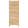 Aparador madera contrachapada color roble Sonoma 34,5x34x90 cm de vidaXL, Aparadores - Ref: Foro24-828583, Precio: 65,45 €, D...