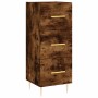 Aparador madera de ingeniería roble ahumado 34,5x34x90 cm de vidaXL, Aparadores - Ref: Foro24-828593, Precio: 66,56 €, Descue...