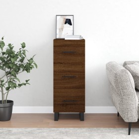 Oak brown engineered wood sideboard 34.5x34x90 cm by vidaXL, Sideboards - Ref: Foro24-828635, Price: 76,99 €, Discount: %