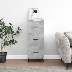 Gray concrete plywood sideboard 34.5x34x90 cm by vidaXL, Sideboards - Ref: Foro24-828624, Price: 73,27 €, Discount: %