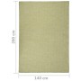 Flachgewebter grüner Außenteppich 140x200 cm von vidaXL, Teppiche - Ref: Foro24-340810, Preis: 45,99 €, Rabatt: %