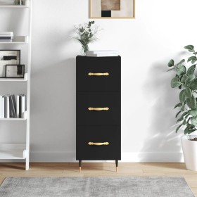 Black plywood sideboard 34.5x34x90 cm by vidaXL, Sideboards - Ref: Foro24-828581, Price: 67,99 €, Discount: %