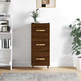 Oak brown engineered wood sideboard 34.5x34x90 cm by vidaXL, Sideboards - Ref: Foro24-828587, Price: 67,99 €, Discount: %