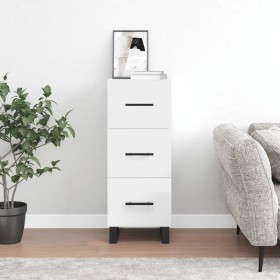 Bright white plywood sideboard 34.5x34x90 cm by vidaXL, Sideboards - Ref: Foro24-828630, Price: 86,39 €, Discount: %