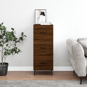 Oak brown engineered wood sideboard 34.5x34x90 cm by vidaXL, Sideboards - Ref: Foro24-828627, Price: 72,99 €, Discount: %