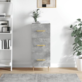 Concrete gray plywood sideboard 34.5x34x90 cm by vidaXL, Sideboards - Ref: Foro24-828592, Price: 66,99 €, Discount: %