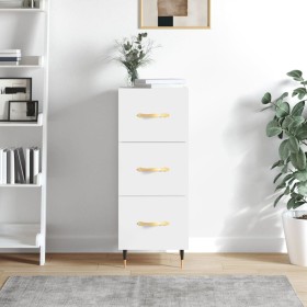 Glossy white plywood sideboard 34.5x34x90 cm by vidaXL, Sideboards - Ref: Foro24-828582, Price: 71,99 €, Discount: %