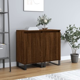 Sideboards 2 pcs oak brown engineered wood 40x35x70 cm by vidaXL, Sideboards - Ref: Foro24-831083, Price: 73,99 €, Discount: %