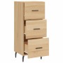 Aparador madera contrachapada color roble Sonoma 34,5x34x90 cm de vidaXL, Aparadores - Ref: Foro24-828623, Precio: 70,18 €, D...