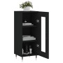 Aparador de madera contrachapada negro 34,5x34x90 cm de vidaXL, Aparadores - Ref: Foro24-828773, Precio: 56,47 €, Descuento: %