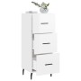 Glossy white plywood sideboard 34.5x34x90 cm by vidaXL, Sideboards - Ref: Foro24-828622, Price: 77,99 €, Discount: %