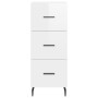 Glossy white plywood sideboard 34.5x34x90 cm by vidaXL, Sideboards - Ref: Foro24-828622, Price: 77,99 €, Discount: %