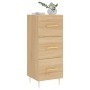 Aparador madera contrachapada color roble Sonoma 34,5x34x90 cm de vidaXL, Aparadores - Ref: Foro24-828591, Precio: 66,72 €, D...