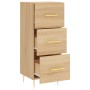 Aparador madera contrachapada color roble Sonoma 34,5x34x90 cm de vidaXL, Aparadores - Ref: Foro24-828591, Precio: 66,72 €, D...