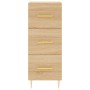 Aparador madera contrachapada color roble Sonoma 34,5x34x90 cm de vidaXL, Aparadores - Ref: Foro24-828591, Precio: 66,72 €, D...