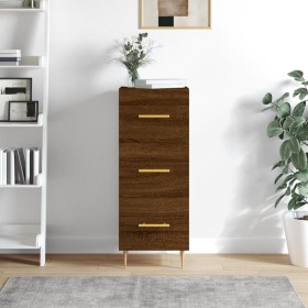 Braunes Sideboard aus Holzwerkstoff Eiche 34,5x34x90 cm von vidaXL, Sideboards - Ref: Foro24-828595, Preis: 50,99 €, Rabatt: %