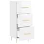 Glossy white plywood sideboard 34.5x34x90 cm by vidaXL, Sideboards - Ref: Foro24-828590, Price: 76,99 €, Discount: %