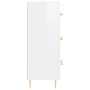 Aparador de madera contrachapada blanco brillante 34,5x34x90 cm de vidaXL, Aparadores - Ref: Foro24-828590, Precio: 76,86 €, ...