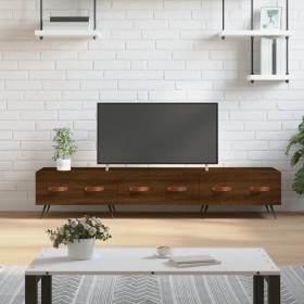 Brown oak engineered wood TV cabinet 150x36x30 cm by vidaXL, TV Furniture - Ref: Foro24-829131, Price: 87,88 €, Discount: %