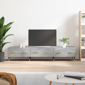 Concrete gray engineered wood TV cabinet 150x36x30 cm by vidaXL, TV Furniture - Ref: Foro24-829136, Price: 84,26 €, Discount: %