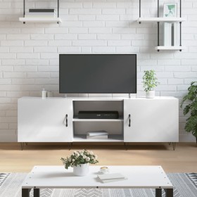 TV stand made of glossy white engineered wood 150x30x50 cm by vidaXL, TV Furniture - Ref: Foro24-829094, Price: 61,99 €, Disc...