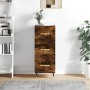 Smoked oak engineered wood sideboard 34.5x34x90 cm by vidaXL, Sideboards - Ref: Foro24-828585, Price: 70,22 €, Discount: %