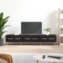 Black engineered wood TV cabinet 150x36x30 cm by vidaXL, TV Furniture - Ref: Foro24-829141, Price: 119,61 €, Discount: %