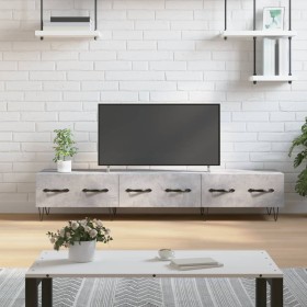 Concrete gray engineered wood TV cabinet 150x36x30 cm by vidaXL, TV Furniture - Ref: Foro24-829152, Price: 81,99 €, Discount: %