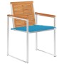 Garden chairs with cushions 2 pcs solid acacia wood and steel by vidaXL, Garden chairs - Ref: Foro24-3061492, Price: 259,99 €...