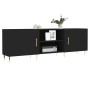 Black engineered wood TV cabinet 150x30x50 cm by vidaXL, TV Furniture - Ref: Foro24-829085, Price: 113,28 €, Discount: %