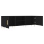 Black engineered wood TV cabinet 150x30x50 cm by vidaXL, TV Furniture - Ref: Foro24-829085, Price: 113,28 €, Discount: %