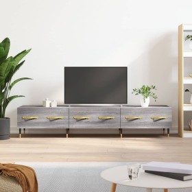 Mueble de TV madera de ingeniería gris Sonoma 150x36x30 cm de vidaXL, Muebles TV - Ref: Foro24-829138, Precio: 71,99 €, Descu...