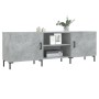 Mueble de TV madera de ingeniería gris hormigón 150x30x50 cm de vidaXL, Muebles TV - Ref: Foro24-829104, Precio: 92,37 €, Des...