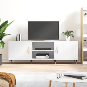 White engineered wood TV cabinet 150x30x50 cm by vidaXL, TV Furniture - Ref: Foro24-829076, Price: 88,05 €, Discount: %