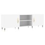 White engineered wood TV cabinet 150x30x50 cm by vidaXL, TV Furniture - Ref: Foro24-829076, Price: 90,74 €, Discount: %