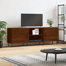 Brown oak engineered wood TV cabinet 150x30x50 cm by vidaXL, TV Furniture - Ref: Foro24-829115, Price: 87,22 €, Discount: %