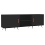 Black engineered wood TV cabinet 150x30x50 cm by vidaXL, TV Furniture - Ref: Foro24-829069, Price: 79,93 €, Discount: %