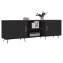 Black engineered wood TV cabinet 150x30x50 cm by vidaXL, TV Furniture - Ref: Foro24-829069, Price: 79,93 €, Discount: %