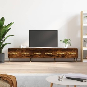 Smoked oak engineered wood TV cabinet 150x36x30 cm by vidaXL, TV Furniture - Ref: Foro24-829137, Price: 87,83 €, Discount: %