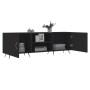 Black engineered wood TV cabinet 150x30x50 cm by vidaXL, TV Furniture - Ref: Foro24-829069, Price: 79,93 €, Discount: %