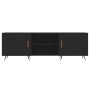 Black engineered wood TV cabinet 150x30x50 cm by vidaXL, TV Furniture - Ref: Foro24-829069, Price: 79,93 €, Discount: %