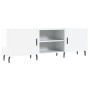 Glossy white engineered wood TV cabinet 150x30x50 cm by vidaXL, TV Furniture - Ref: Foro24-829110, Price: 94,26 €, Discount: %